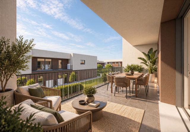 NUOVO TRILOCALE CON AMPIO TERRAZZO, DOPPI SERVIZI E GARAGE
